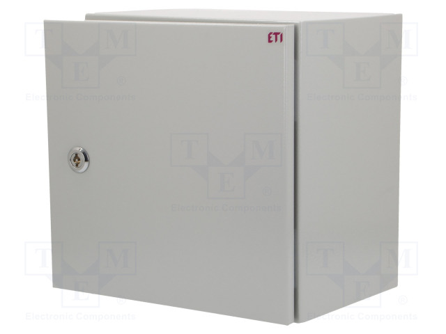 SEINÄASENNUSKOTELO - X: 300MM - Y: 300MM - Z: 200MM - SOLID GSX - TERÄS - HARMA - Seinään asennettavat kotelot - ETI-GT-30-30-20 - 1