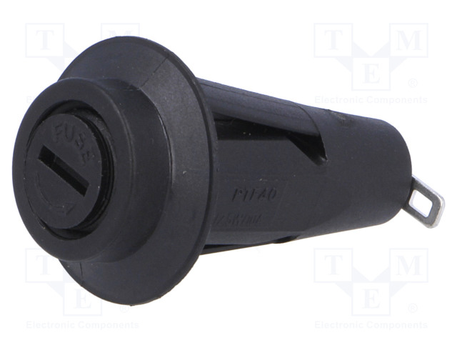 RASIA - 5X20MM - 10A - 250VAC - PANEELIASENNETTAVA - MUSTA - UL94V-0 - 5MOHM - Sulakepitimet - ZHL40 - 1