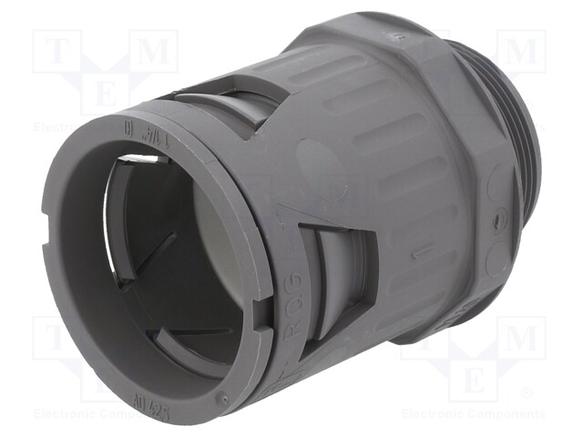 SUORA PÄÄTELIITIN - KIERRE: METRINEN,ULKO-POLYAMIDI 6 - HARMAA - Punosten lisätarvikkeet - LP-55501080 - 1