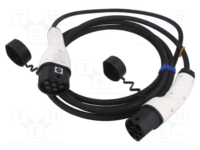 EMOBILITY: CABLE - 1X0.75MM2,5X2.5MM2 - 400VAC - 11KW - IP55 - 5M - 16A - Sähköauton latauskaapelit - DK-3P16-050 - 1