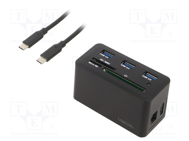 TELAKKA - USB 3.2 - 0,6M - MUSTA - STANDARDI: POWER DELIVERY - USB kaapelit ja adapterit - UA0370 - 1