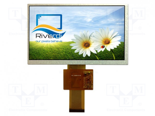 TFT NÄYTTÖ - 7" - 800X480 - VALAISTUS: LED - KOOT: 164,8X99,8X5,5MM - TFT-näytöt - RVT7.0ATNWN00 - 1