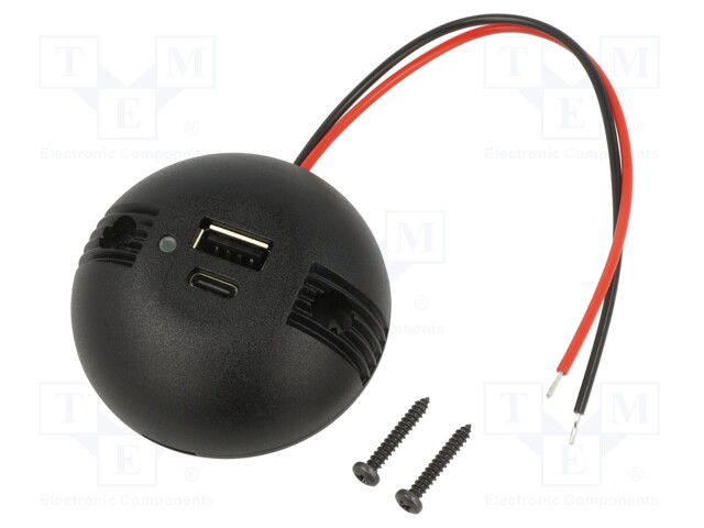 USB VIRTALÄHDE - USB A RASIA,USB C RASIA - NIMELLISVIRTA: 3A - 5V/3A - Autopistokelaturit ja virtalähteet - PROCAR-67347500 - 1