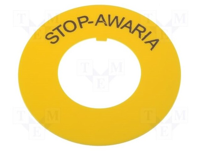 VAROITUSALUSTA - 30MM - ØASENNUSAUK.: 30,5MM - Ø: 60MM - PVC - Taulukytkimien lisävarusteet - DR-STOP-FI30 - 1