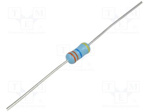 VASTUS: METAL GLAZE - THTOHM - 0,5W - ±5% - Ø4X10MM - 200PPM/°C - Ø: 4MM - Vastukset - läpijuotettavat - THT - VR37000001005JA100 - 1