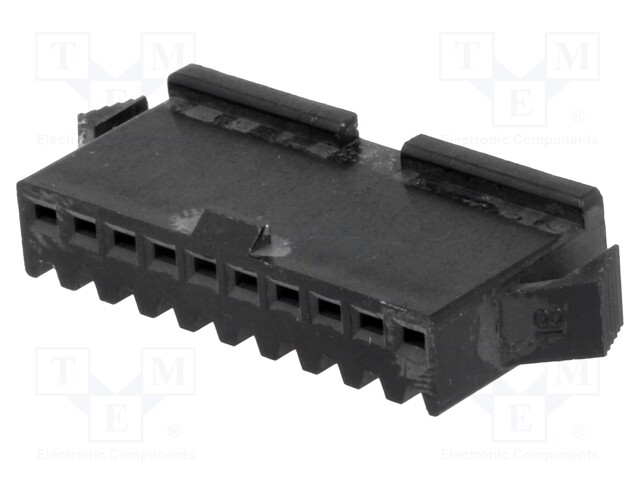 LIITIN: JOHTO-JOHTO - PISTOKE - NAARAS - PIN: 10 - NPP - JOHTOON - 2,5MM - Signaaliliittimet rasteri 2,50mm - NPPW-10 - 1