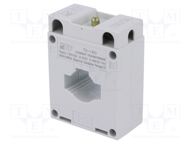MUUNNIN: VIRTA-TI - I AC: 150A - 2,5VA - IP20 - ITOISIOK.1: 5A - -5÷40°C - Virtamuuntajat - TI-150 - 1