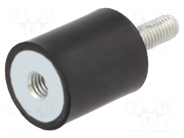 VÄRINÄNVAIMENNIN - M10 - Ø: 50MM - KUMI - PIT: 20MM - KIERTEEN PIT: 28MM - Värinänvaimentimet - DVA2-50-20-M10-70 - 1