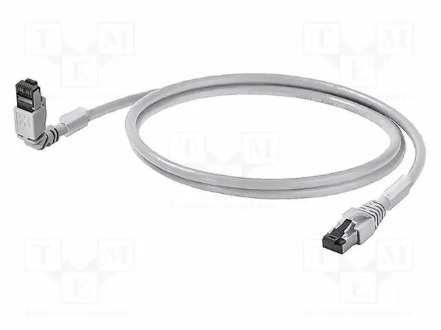 PATCH KAAPELI - S/FTP - CAT 6A - RJ45-PISTOKE,RJ45 YLÄKULMALIITIN - RJ45 Ethernet kaapelit - 1248280100 - 1