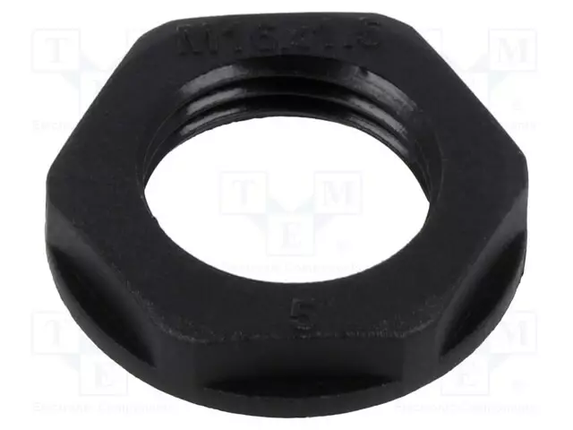 MUTTERI - PG16 - POLYAMIDI - 30MM - MUSTA - KIERRE: PG - ENTRELEC - Läpivientikappaleiden mutterit - 1SNG607054R0000 - 1