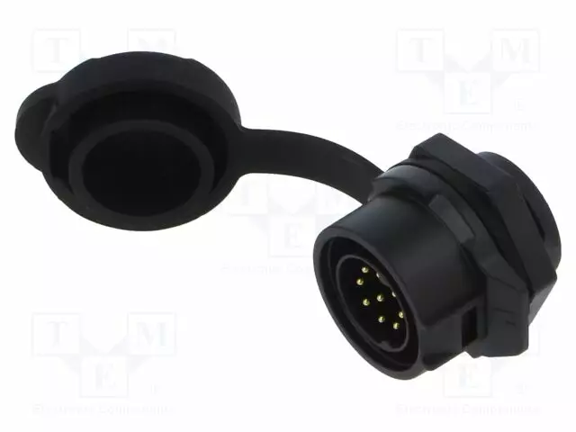 LIITIN: PYÖREÄT - PISTORASIA - UROS - 02 - 5A - 250V - PIN: 9 - IP67 - SUORA - Erikoisliittimet - 2430-09-T18-CB-100 - 1