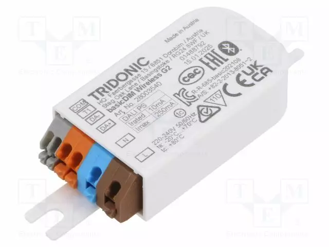 VIRTALÄHDE: DALI-OHJAIN - DALI - IP20 - 80,7X30X15,3MM - -20÷70°C - LED teholähteet - 28003540 - 1