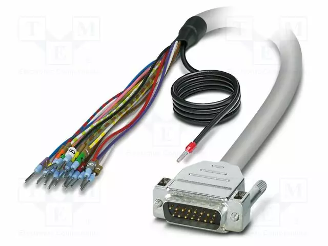 KAAPELI - D-SUB 15PIN PISTOKE,JOHDOT - PVC - PIT: 3M - HARMAA - IP54 - Tietokonekaapelit ja -adapterit - 2926470 - 1