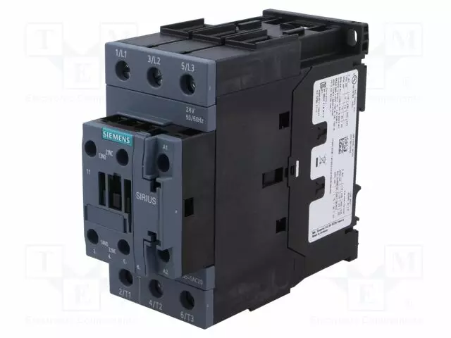 KONTAKTORI: 3-NAPAINEN - NO X3 - APUKONTAKTORIT: NO + NC - 24VAC - 40A - Kontaktorit - 3RT2035-1AC20 - 1