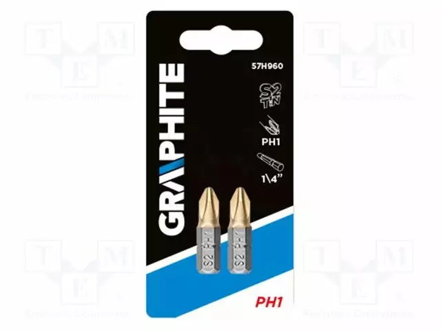 RUUVAUSKÄRKI - PHILLIPS - PH1 - 1/4" - KOK.PIT: 25MM - 2KPL - Ruuvauskärjet - 57H960 - 1