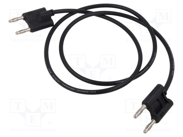 MITTAUSJOHTO - 60VDC - 30VAC - 3A - PIT: 1M - MUSTA - MATERIAALI: MESSINKI - Mittausjohdot - CT4451-100 - 1