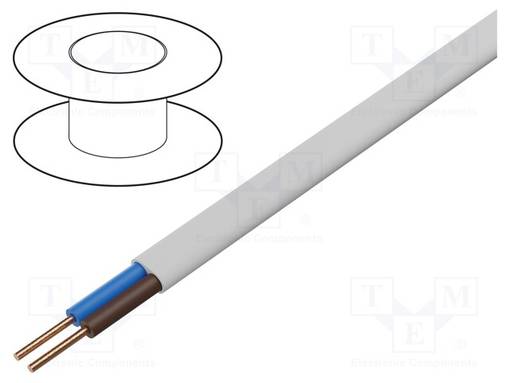 JOHTO - YDY - 2X2,5MM2 - LITTEÄ - RAUTACU - PVC - VALKOINEN - Virtajohdot metritavara - EK-YDYP-2X2.5300 - 1