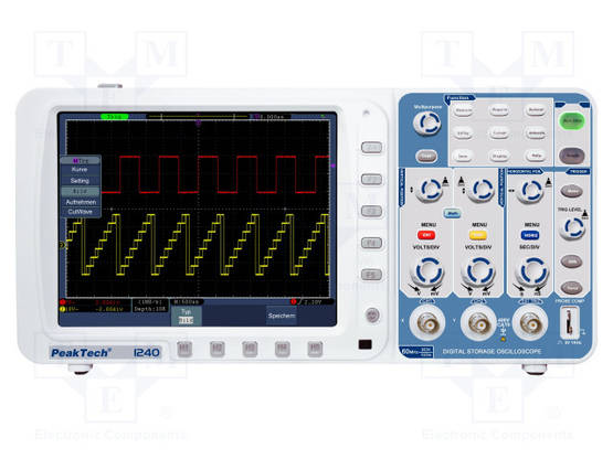 DIGITAALINEN OSKILLOSKOOPPI - CH: 2 - 60MHZ - 250MSPS - 10MPTS - ?5,8NS - Oskilloskoopit - PKT-P1240 - 1