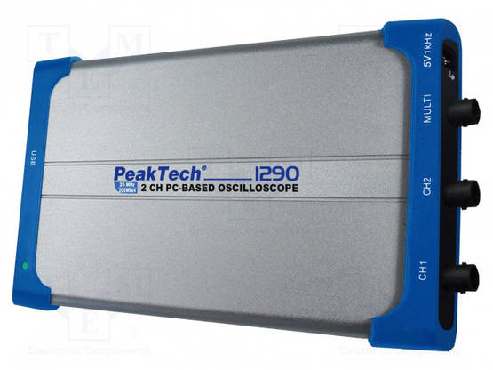 PC-OSKILLOSKOOPPI - 25MHZ - CH: 2 - 5KPTS - 100MSPS - EROTUSKYKY: 8BIT - Digitaaliset PC oskilloskoopit - PKT-P1290 - 1