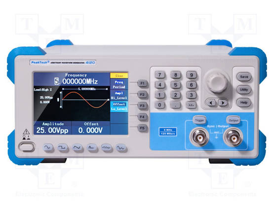 LABORATORY GENERATOR: ARBITRARY, FUNCTION - LCD TFT 3,9" - CH: 1 - Funktiogeneraattorit ja taajuuslaskimet - PKT-P4120 - 1