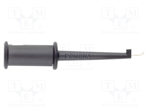 MITTAUSKOUKKU - 3A - 150VDC - MUSTA - 2,29MM - 10KPL - Testauskoukut - POM-4233-0 - 1
