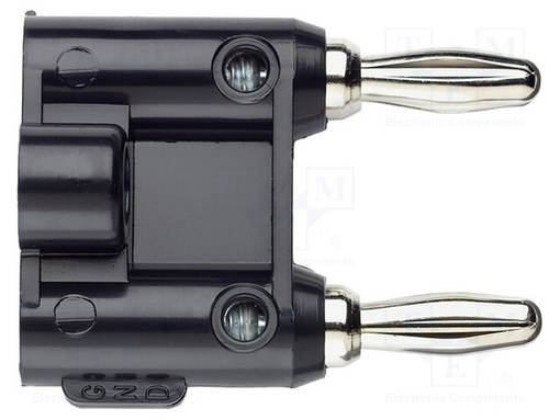 LABORATORY CONNECTOR: 4MM BANANA - STACKABLE SAFETY SHUNT - MUSTA - Laboratorioliittimet - muut - POM-4898-0 - 1