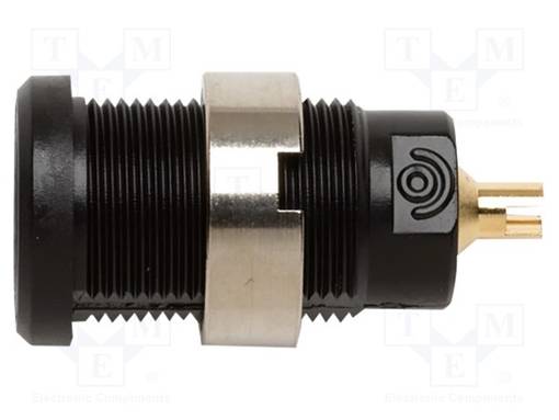 LABORATORY CONNECTOR: 4MM BANANA - SOCKET - 1KV - 25A - MUSTA - 26.42MM - Banaanijatkoliittimet - POM-5931-0 - 1