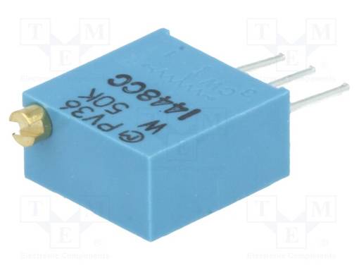 TRIMMERIPOTENTIOMETRI - PYSTY - 50KOHM - 500MW - THT - ±10% - PV36W - 3296 - Trimmerit - THT - PV36W503C01B00 - 1