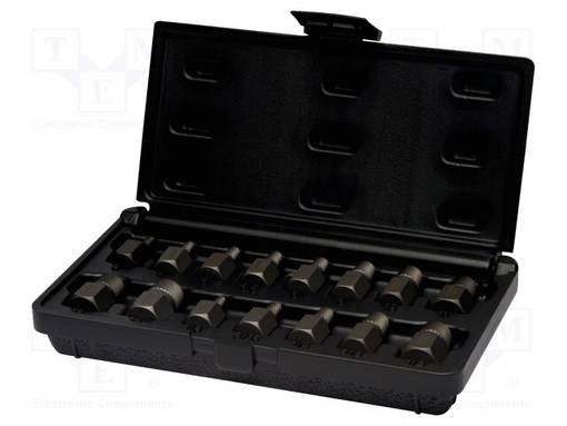 KIT: SCREW EXTRACTOR - FOR UNSCREWING DAMAGED SCREWS - 15PCS. - Erikoiskäsityökalut - SA.ZH1100 - 1