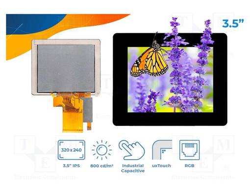 TFT NÄYTTÖ - 3,5" - 320X240 - NÄYTÖN ULKOMITAT: 70,08X52,56MM - RGB - TFT-näytöt - SM-RVT35HHTNWC00 - 1