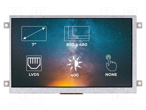 TFT NÄYTTÖ - 7" - 800X480 - VALAISTUS: LED - 164,4X99,45X2,3MM - LVDS - TFT-näytöt - SM-RVT70AQLFWN00 - 1
