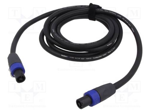 KAAPELI - SPEAKON NAARAS 4PIN,MOLEMMIN PUOLIN MUSTA - PVC - Muut audio-videokaapelit - TAS-RF5530 - 1