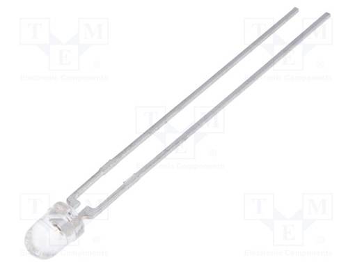 LED - PUNAINEN - 3MM - 63÷200MCD - 32° - ETUOSA: KUPERA - 1,8÷2,2VDC - Pyöreät LEDit - TLDR4900 - 1