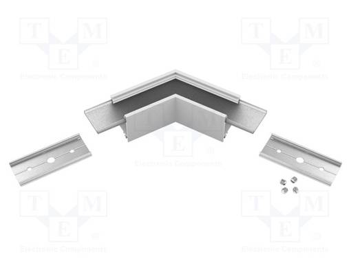 LIITIN 120° - HOPEA - ALUMIINI,POLYKARBONAATTI - ANODISOITU - Profiilit LED nauhoille - TOP-C1880020 - 1