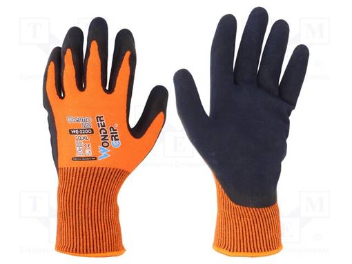 SUOJAKÄSINEET - KOKO: 10,XL - ORANSSI - AKRYYLI,LATEX - THERMO LITE - Suojakäsineet - WG-320-XL10 - 1