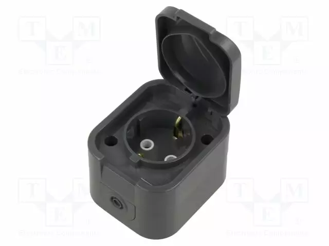 AC LIITIN-PISTORASIA - 2P+PE - 250VAC - 16A - HARMAA - PIN: 3 - AC liittimet ja rungot - ABEX-9001670 - 1