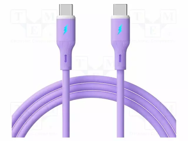 KAAPELI - USB 2.0 - USB C PISTOKE,MOLEMMIN PUOLIN - NIKKELÖITY - 1M - USB kaapelit ja adapterit - AK-USB-70 - 1