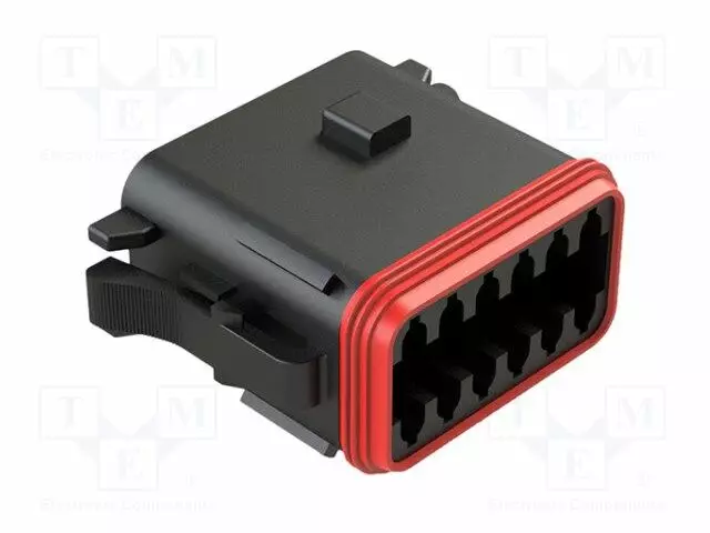 LIITIN: JOHTO-JOHTO - PISTOKE - AT - PIN: 12 - IP67 - JOHTOON - PURISTUS - Ajoneuvoliittimet - AT0612SBRD01-AMP-0 - 1