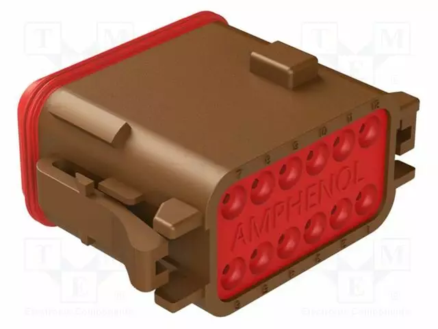 LIITIN: JOHTO-JOHTO - PISTOKE - AT - 13A - PIN: 12 - SUORA - JOHTOON - Ajoneuvoliittimet - AT0612SD-AMP-0 - 1
