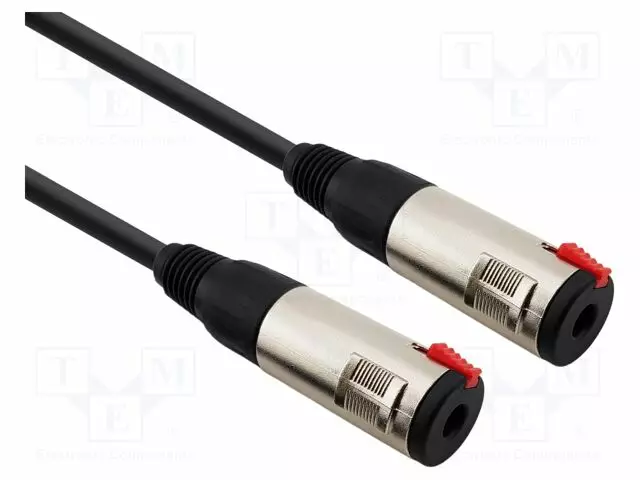 KAAPELI - 6.3MM JAKKI,MOLEMMIN PUOLIN - 2M - MUSTA - PVC - Muut audio-videokaapelit - AU2720 - 1