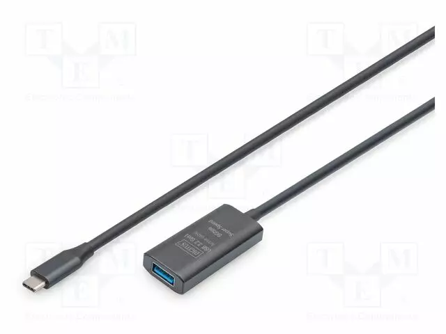 USB-TOISTIN - USB 3.2 GEN 1,VAHVISTIMELLA - 5M - MUSTA - 5GBPS - USB kaapelit ja adapterit - DA-73110 - 1