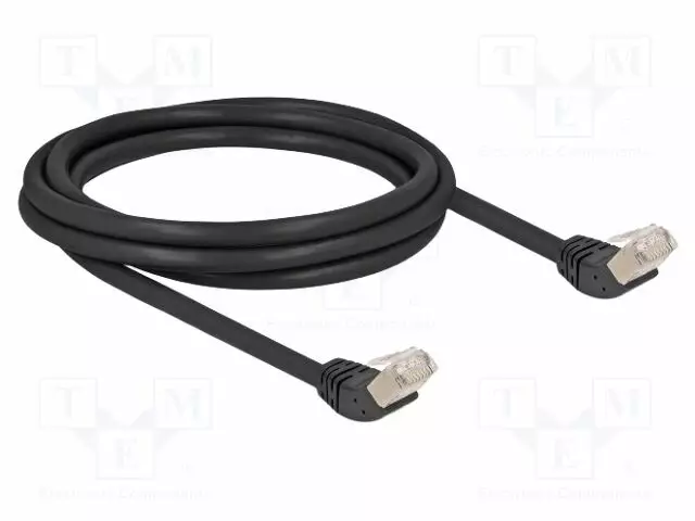 PATCH KAAPELI - S/FTP - CAT: 6A - RJ45 YLÄKULMALIITIN,MOLEMMIN PUOLIN - RJ45 Ethernet kaapelit - DELOCK-80270 - 1