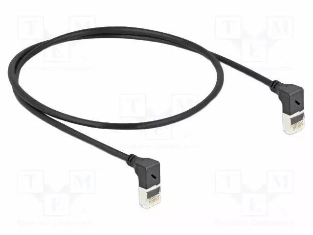 PATCH KAAPELI - S/FTP - CAT: 6A - RJ45 YLÄKULMALIITIN,MOLEMMIN PUOLIN - RJ45 Ethernet kaapelit - DELOCK-80280 - 1