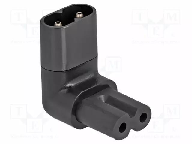 IEC C7 NAARAS-IEC C8 UROS-KULMA- 2,5A - 250V - Tietokone- ja laitejohdot - DELOCK-80470 - 1