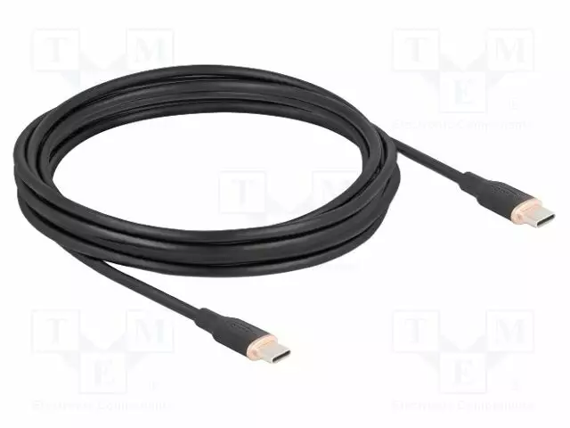 KAAPELI - USB 2.0 - USB C PISTOKE,MOLEMMIN PUOLIN - KULLATTU - 4M - USB kaapelit ja adapterit - DELOCK-81240 - 1
