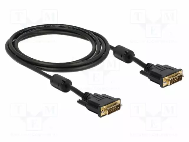 KAAPELI - DVI-D (24+1) PISTOKE,MOLEMMIN PUOLIN - DUAL LINK - 2M - HDMI, DVI, DisplayPort johdot - DELOCK-83190 - 1