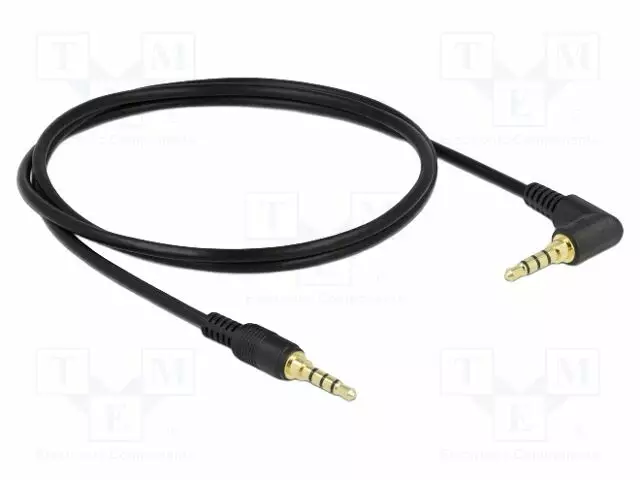 KAAPELI - 1M - PINNOITUS: KULLATTU - MUSTA - 24AWG - Muut audio-videokaapelit - DELOCK-85610 - 1