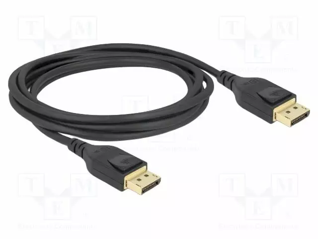 KAAPELI - DISPLAYPORT-PISTOKE,MOLEMMIN PUOLIN - DISPLAYPORT 1.4 - HDMI, DVI, DisplayPort johdot - DELOCK-85660 - 1