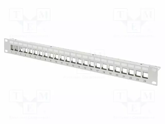 PATCH PANEL - KEYSTONE - HARMAA - PORTTIEN LUKU: 24 - 19" - RACK 19" - Tietokonetarvikkeet - muut - DN-91410 - 1