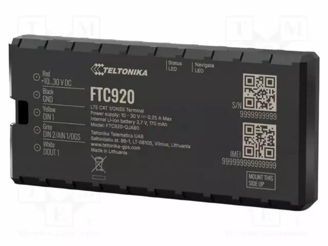MODUULI: GPRS/GNSS - BLUETOOTH: 4.2,BLE - KIIHTYVYYSMITTARI - IP67 - M2M (GPRS/HSPA/LTE) moduulit - FTC920 - 1